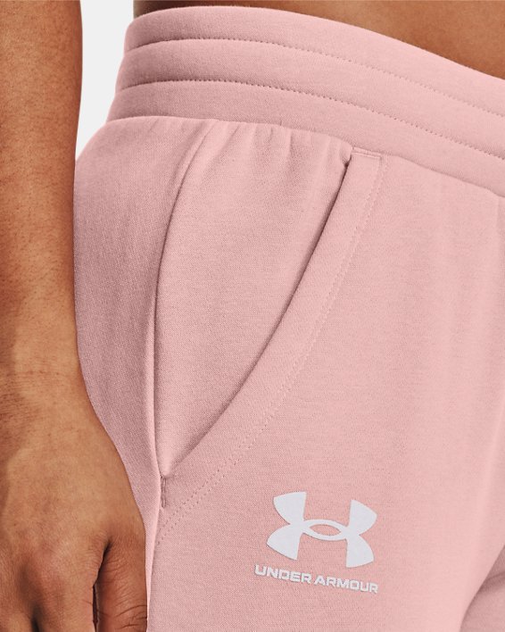Women's UA Rival Fleece Joggers in Pink image number 3